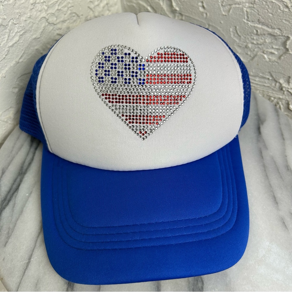 USA Embellished Trucker Hat Size OS